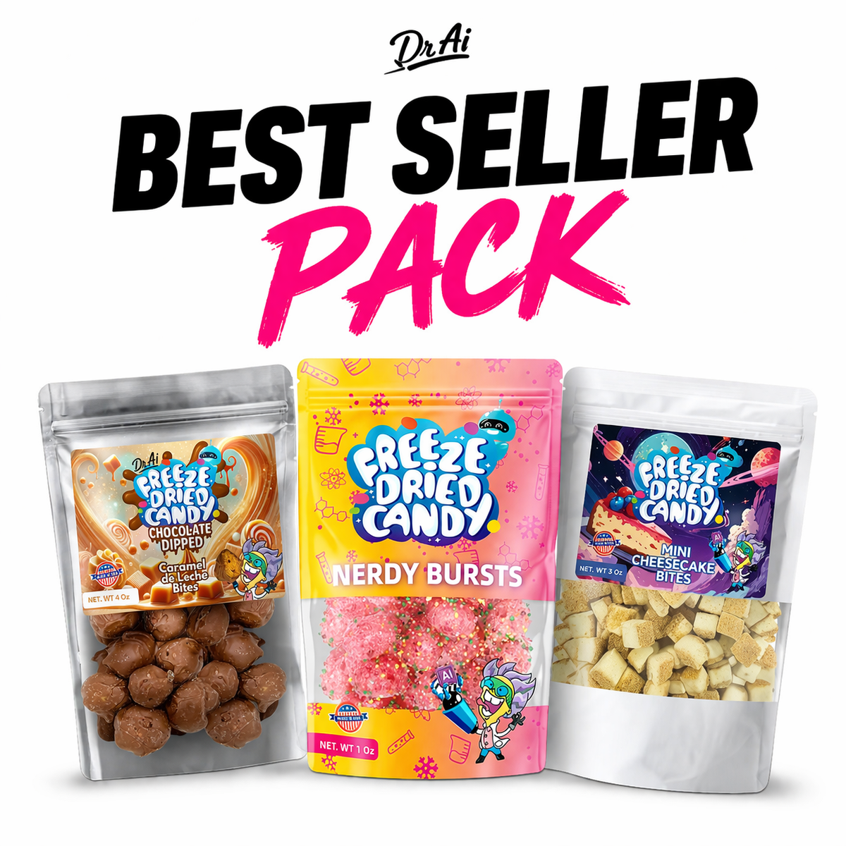 Chocolate Freeze Dried Candy Jolly Burst 4oz – Dr. Ai Snacks