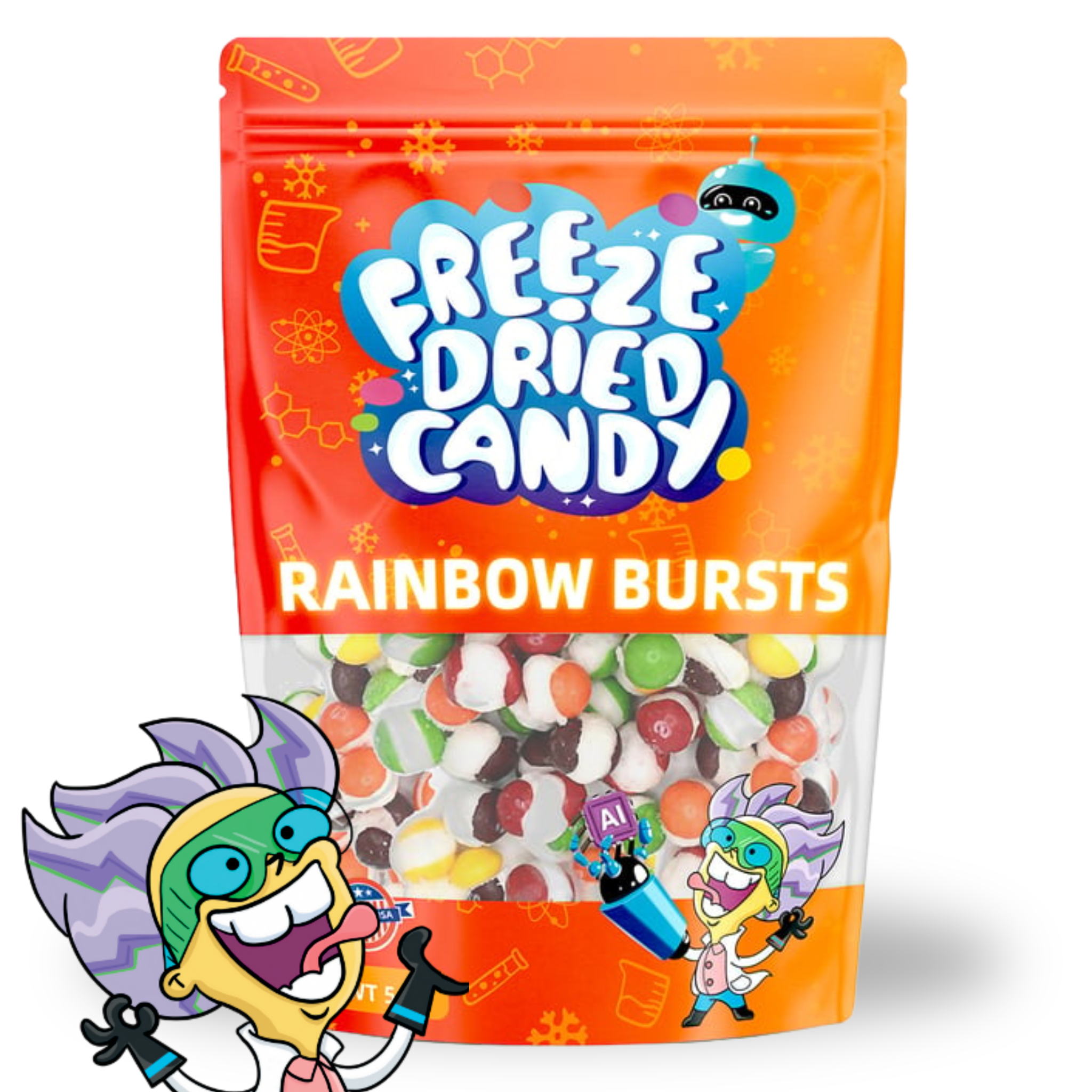 Freeze Dried Candy Rainbow Bursts 5oz