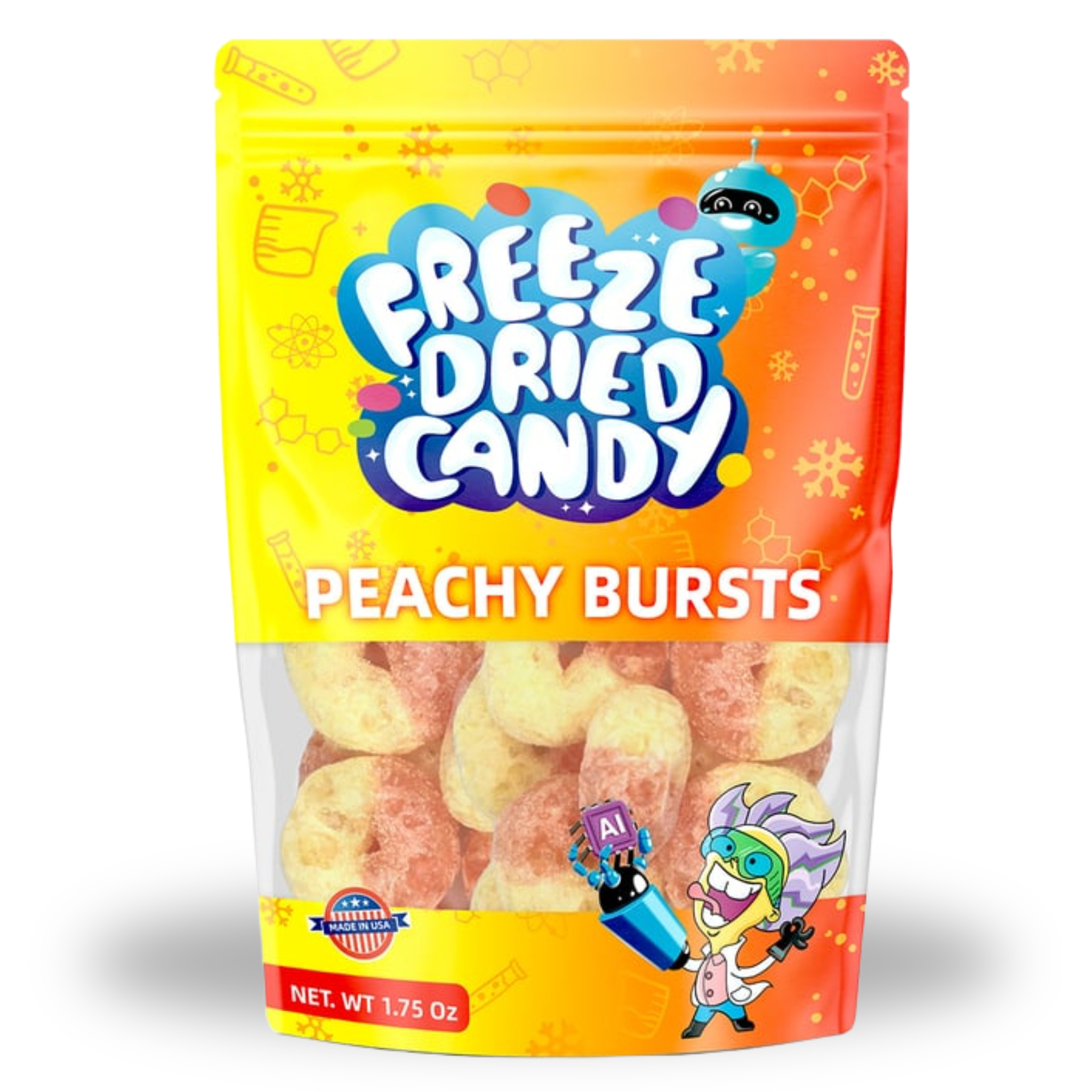 Freeze Dried Candy Peach Bursts 1.75oz