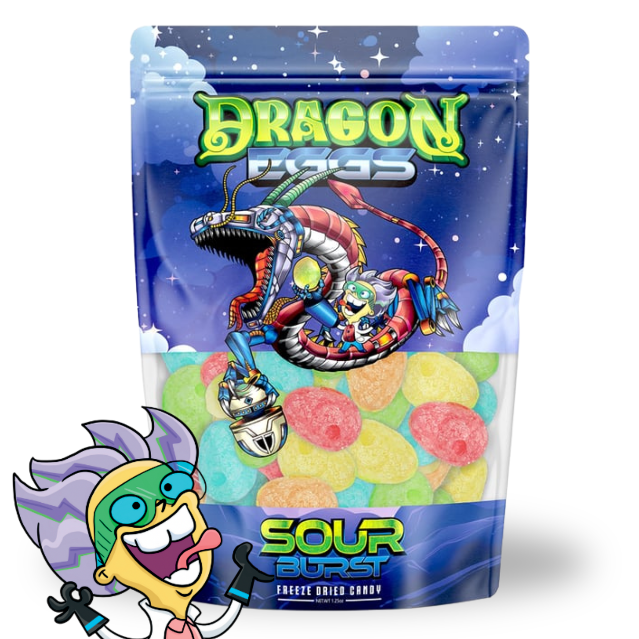Freeze Dried Candy Sour Dragon Eggs 1.25 oz