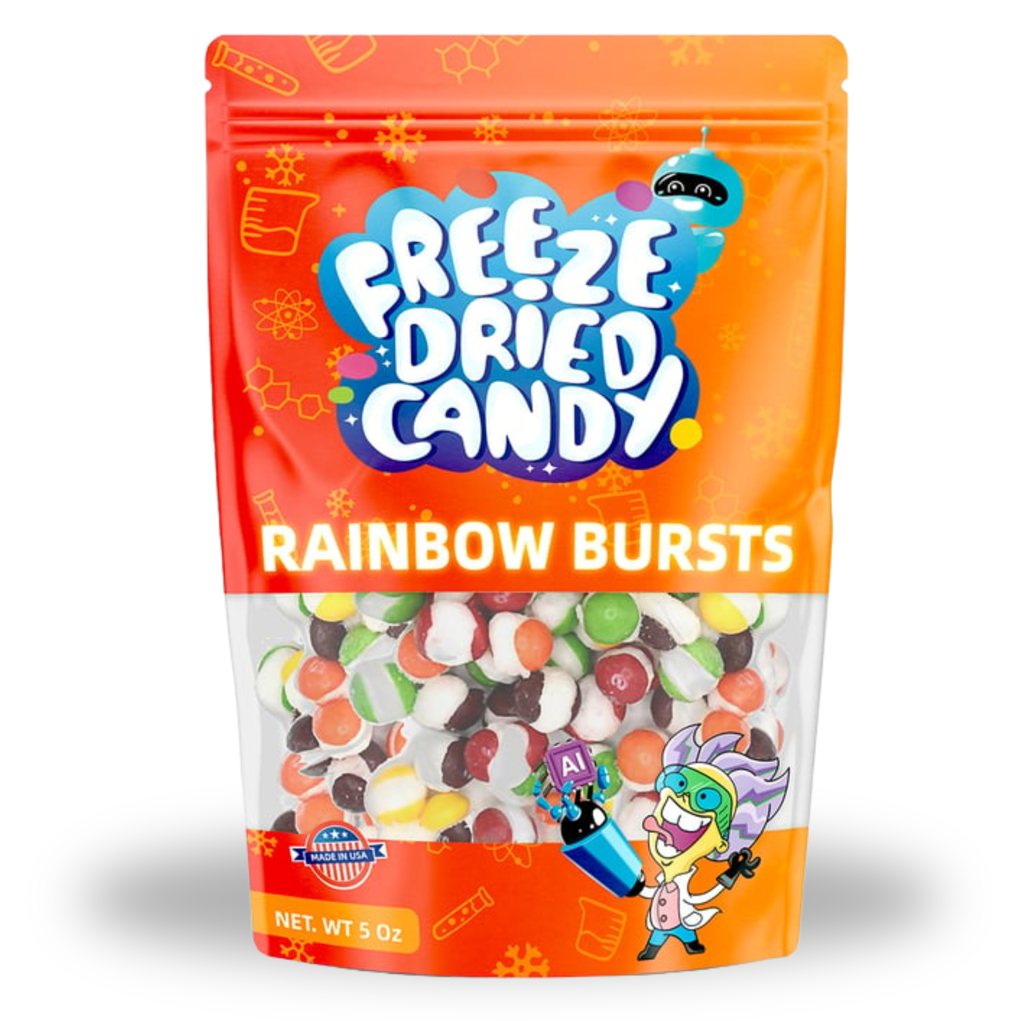 Freeze Dried Candy Rainbow Bursts 5oz