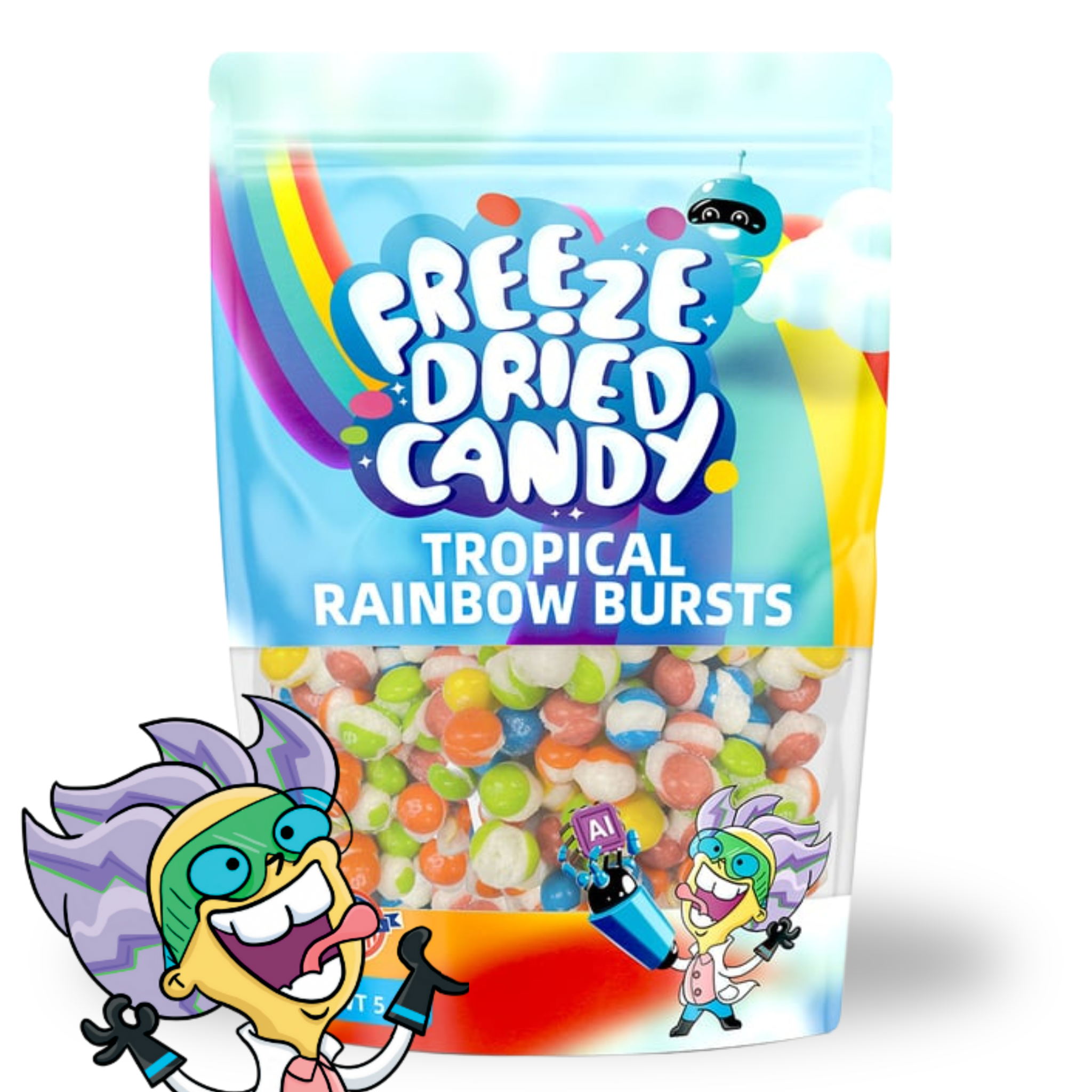 Freeze Dried Candy Tropical Rainbow Bursts 4oz