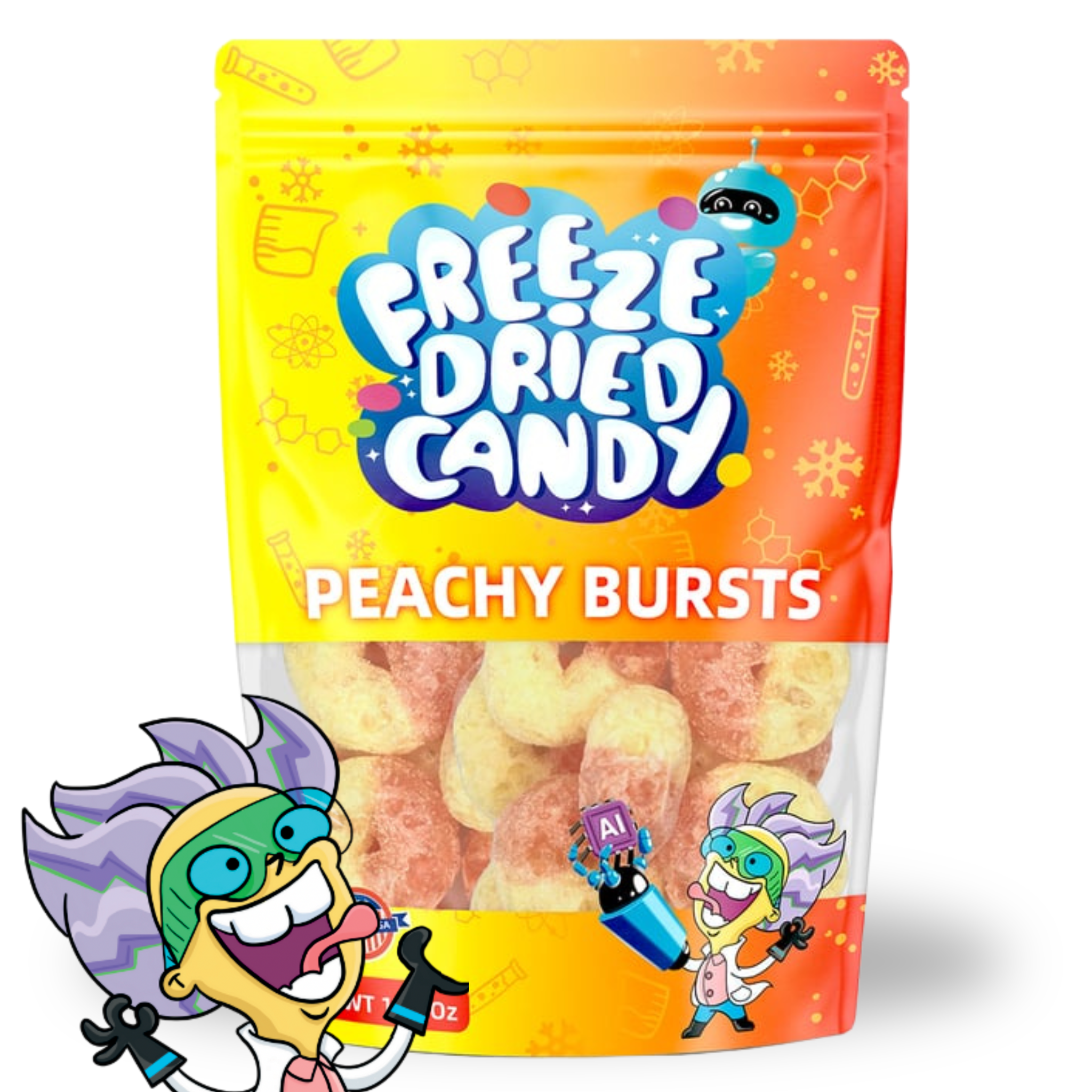 Freeze Dried Candy Peach Bursts 1.75oz