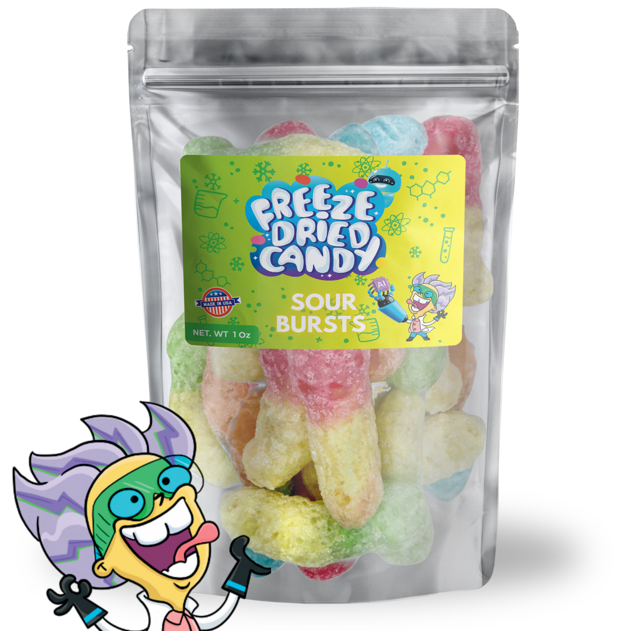 Freeze Dried Candy Sour Bursts 1oz