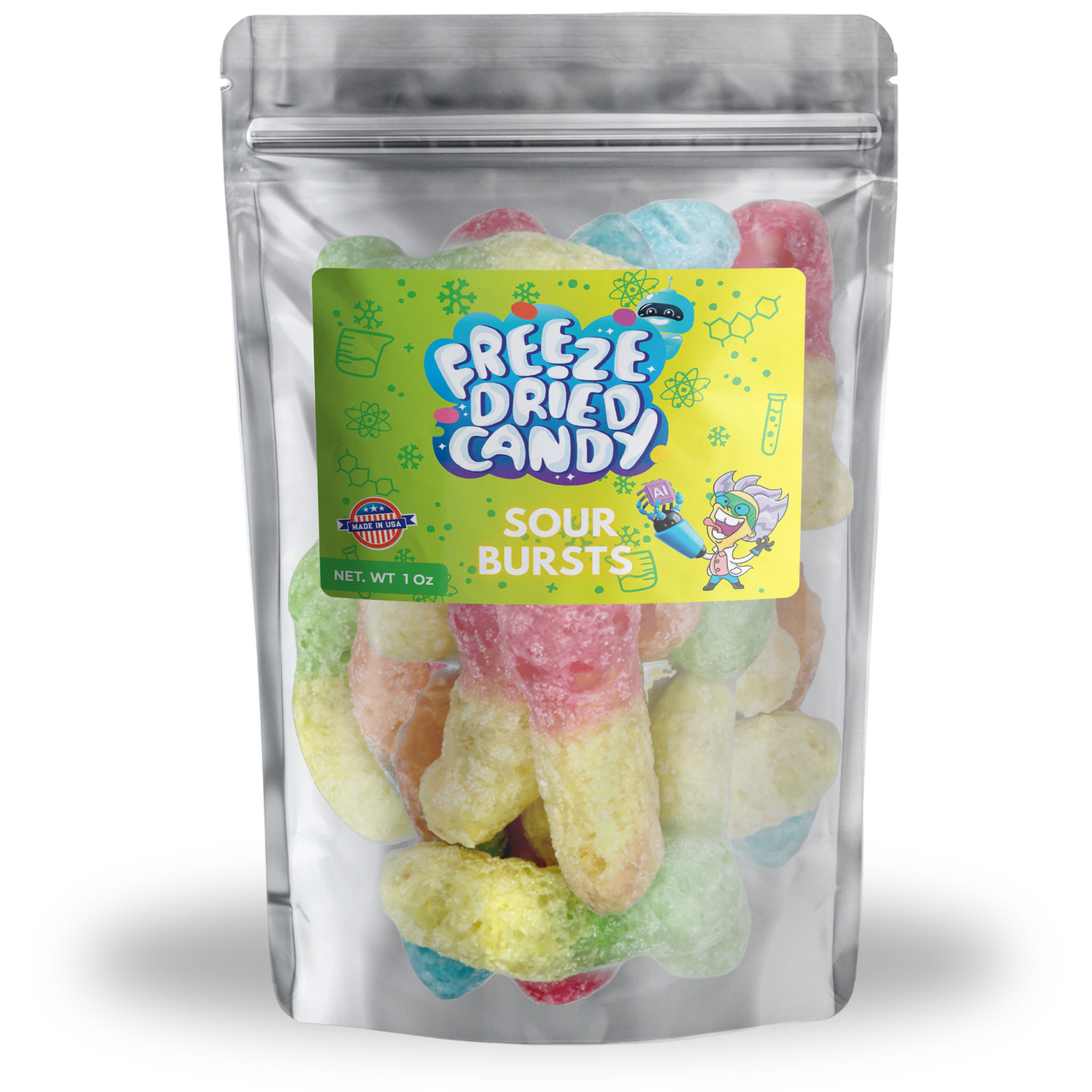 Freeze Dried Candy Sour Bursts 1oz